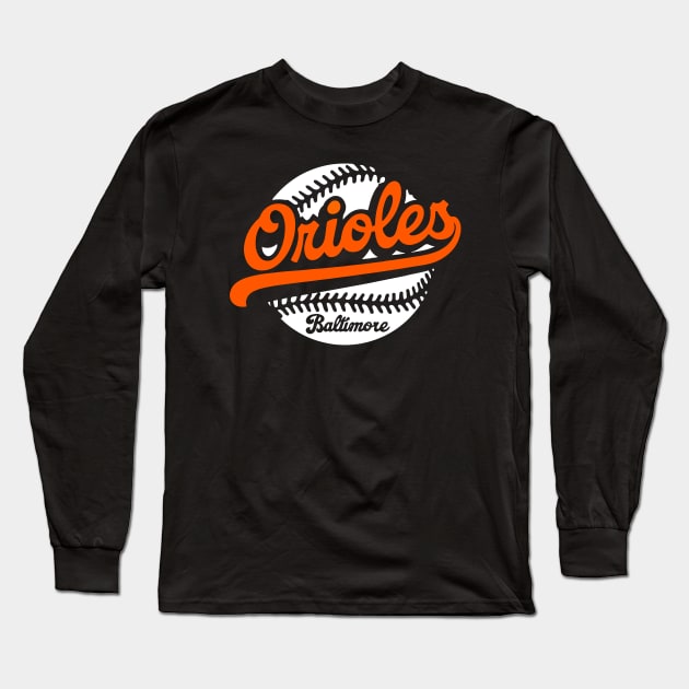 Orioles Classic Long Sleeve T-Shirt by Throwzack